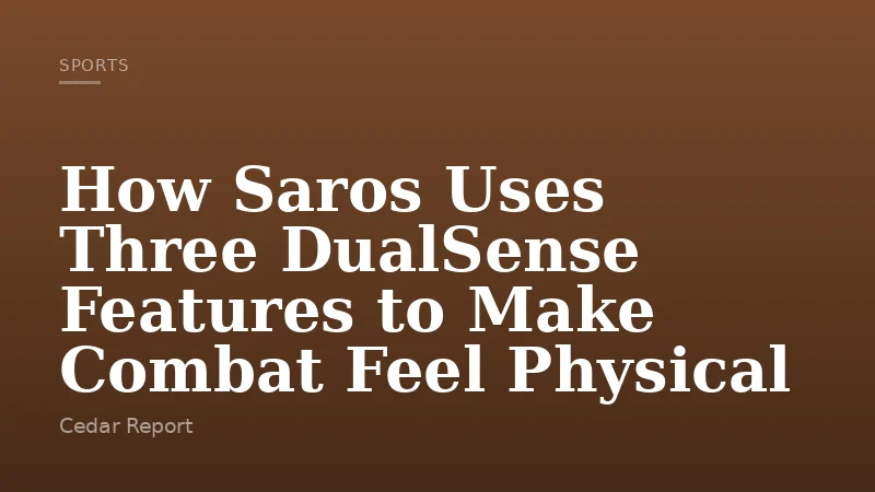 How Saros Uses Three DualSense Features to Make Combat Feel Physical