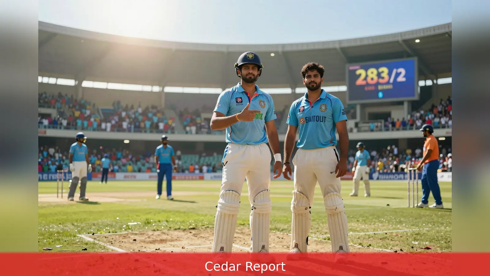 India 283 for 2: Gill and Kishan centuries set a steep chase