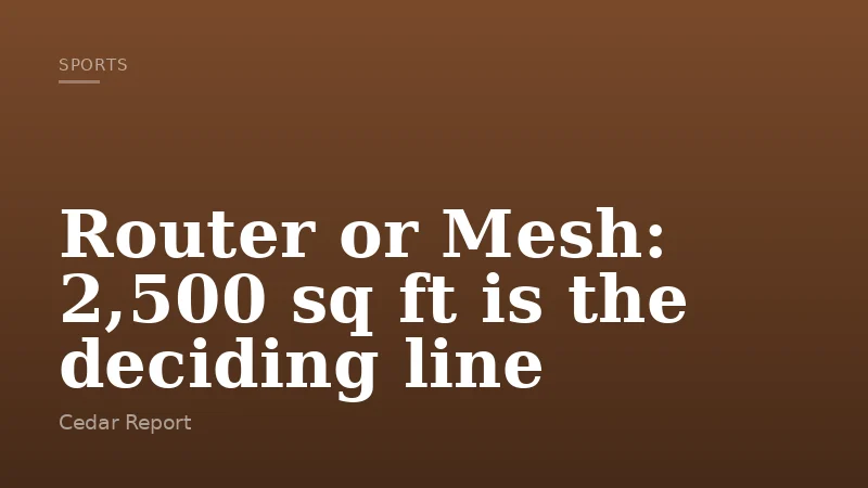 Router or Mesh: 2,500 sq ft is the deciding line