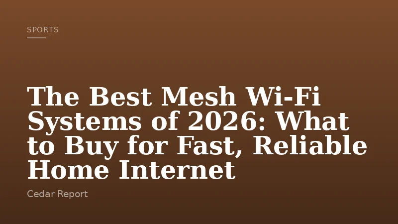 The Best Mesh Wi-Fi Systems of 2026: What to Buy for Fast, Reliable Home Internet