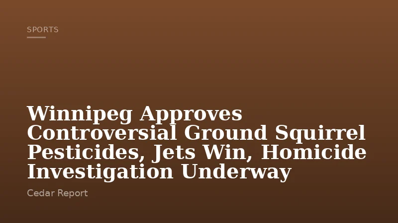 Winnipeg Approves Controversial Ground Squirrel Pesticides, Jets Win, Homicide Investigation Underway