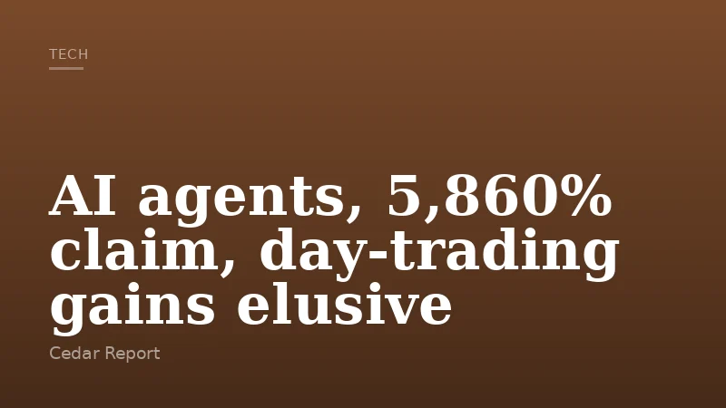 AI agents, 5,860% claim, day-trading gains elusive