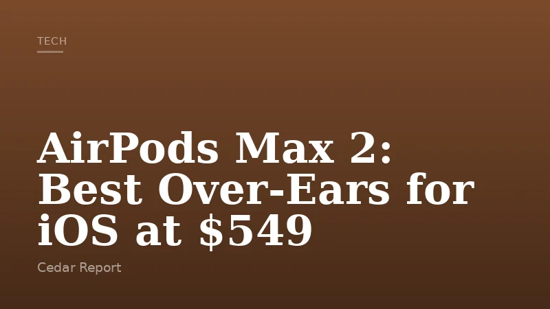AirPods Max 2: Best Over-Ears for iOS at $549