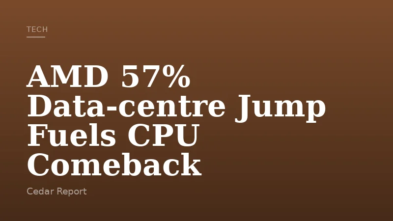 AMD 57% Data‑centre Jump Fuels CPU Comeback