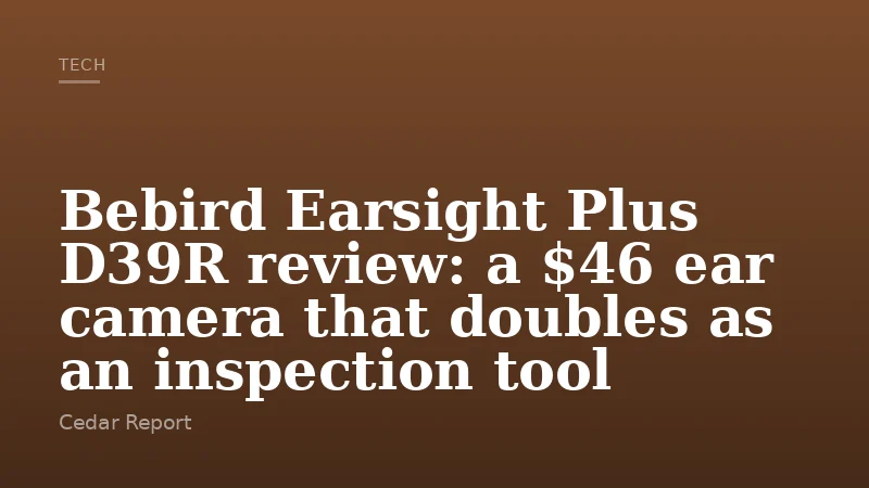 Bebird Earsight Plus D39R review: a $46 ear camera that doubles as an inspection tool