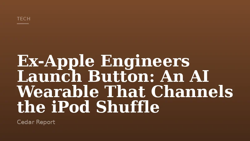 Ex-Apple Engineers Launch Button: An AI Wearable That Channels the iPod Shuffle