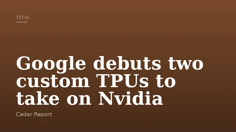 Google debuts two custom TPUs to take on Nvidia