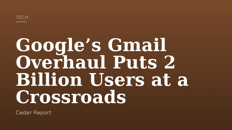Google’s Gmail Overhaul Puts 2 Billion Users at a Crossroads