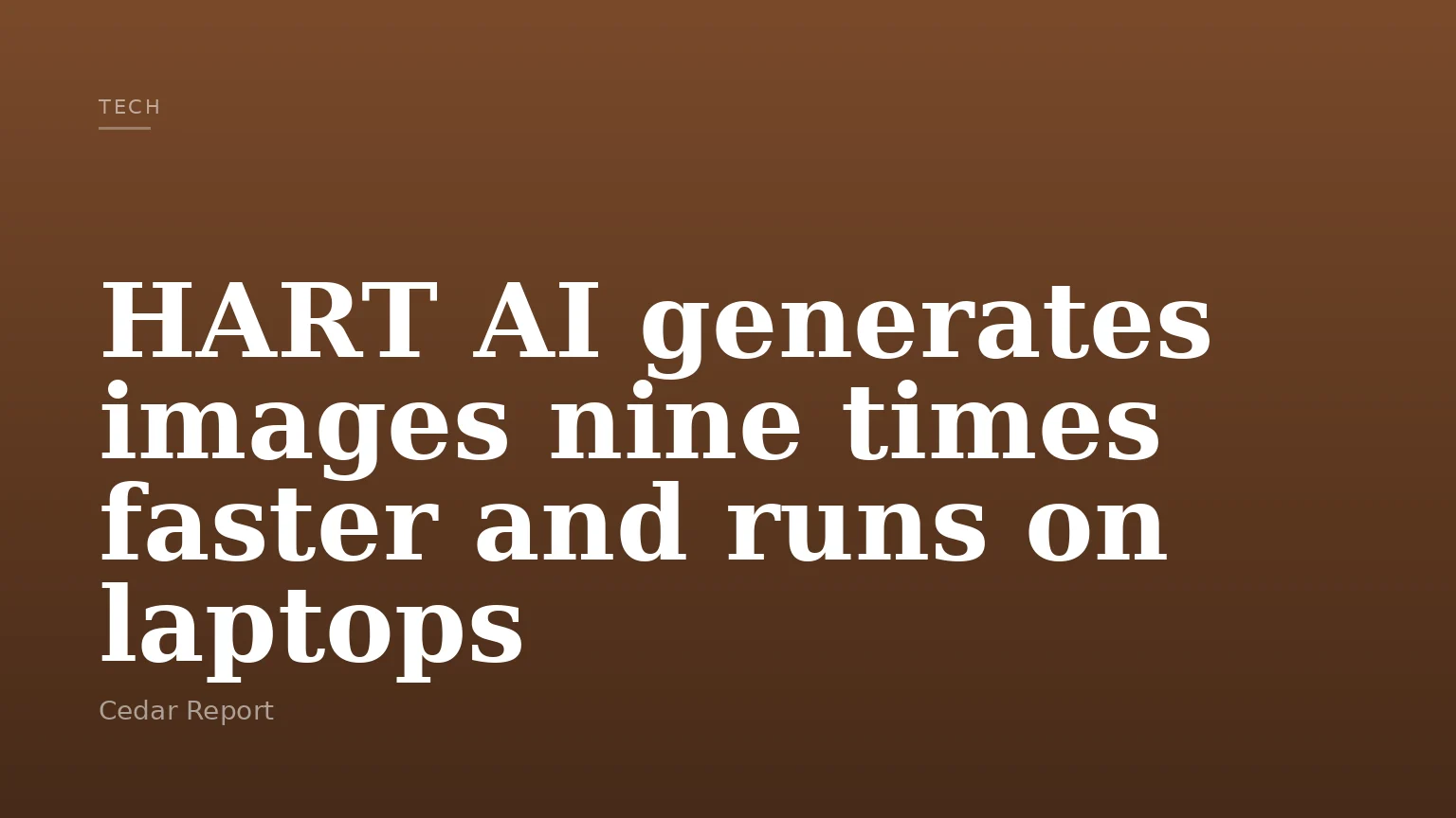 HART AI generates images nine times faster and runs on laptops