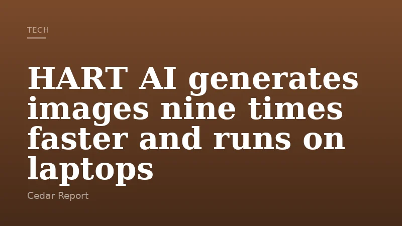 HART AI generates images nine times faster and runs on laptops