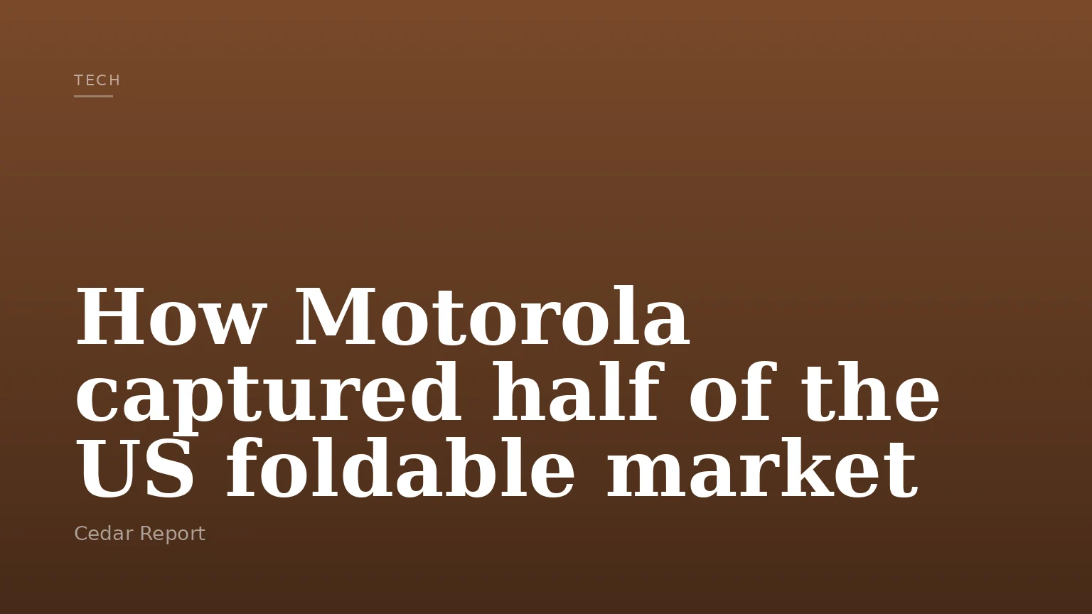 How Motorola captured half of the US foldable market