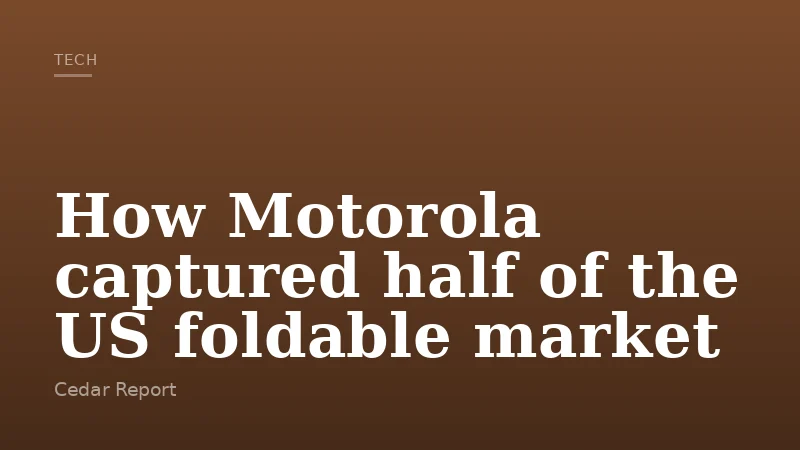 How Motorola captured half of the US foldable market