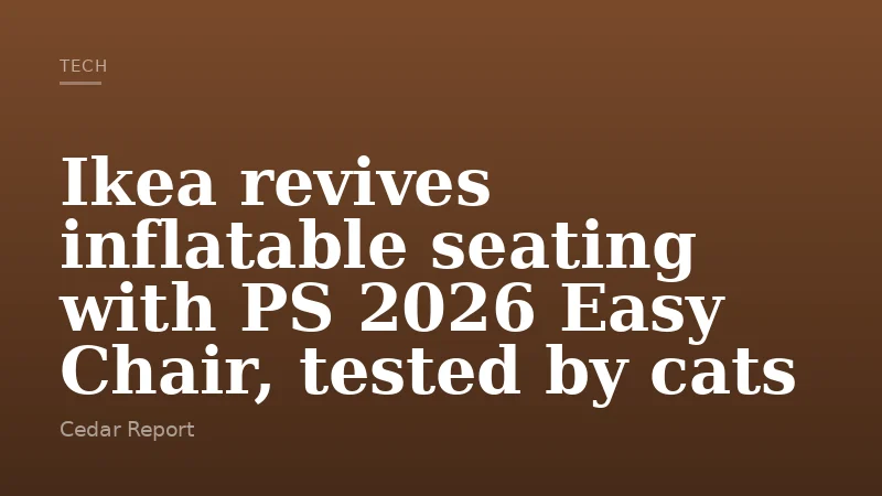 Ikea revives inflatable seating with PS 2026 Easy Chair, tested by cats