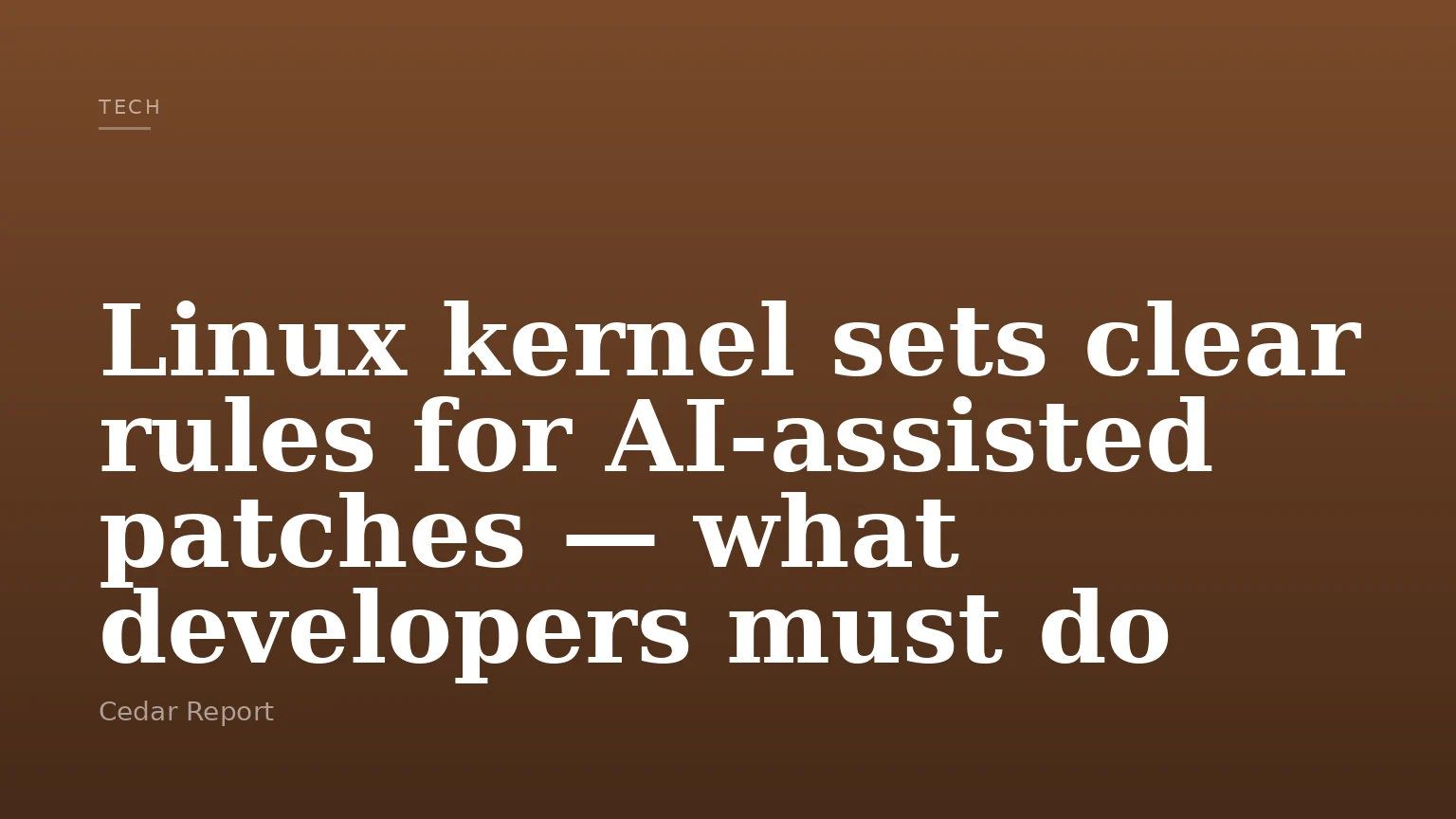 Linux kernel sets clear rules for AI-assisted patches — what developers must do