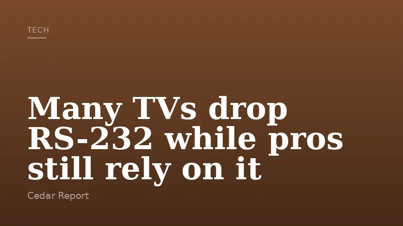 Many TVs drop RS-232 while pros still rely on it