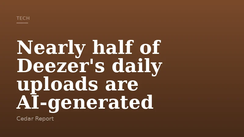 Nearly half of Deezer's daily uploads are AI‑generated