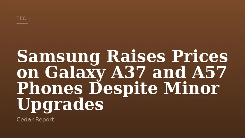 Samsung Raises Prices on Galaxy A37 and A57 Phones Despite Minor Upgrades