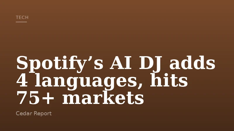 Spotify’s AI DJ adds 4 languages, hits 75+ markets