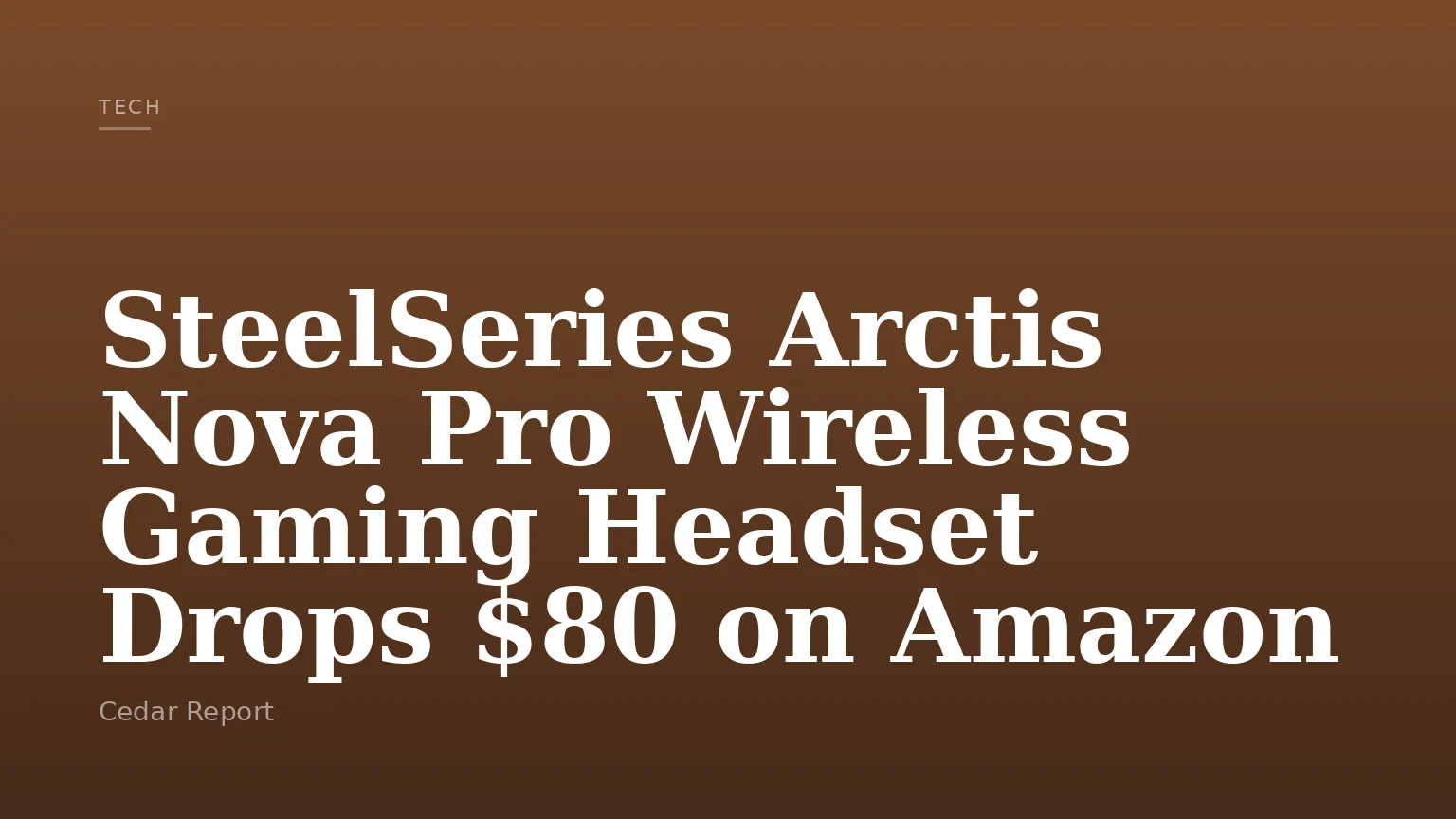 SteelSeries Arctis Nova Pro Wireless Gaming Headset Drops $80 on Amazon