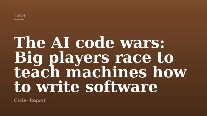 The AI code wars: Big players race to teach machines how to write software
