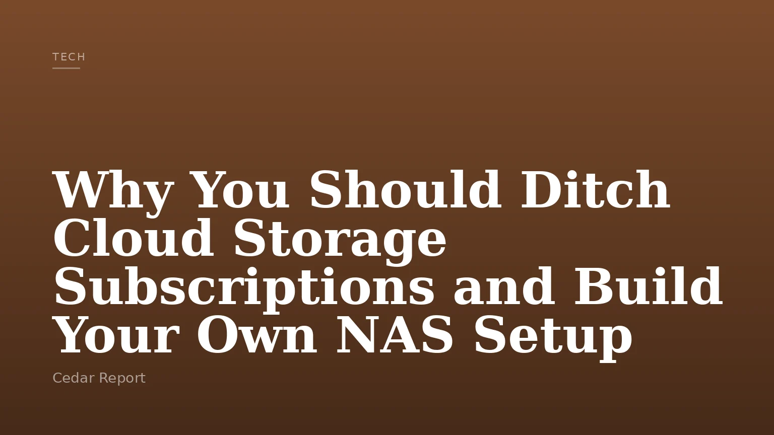 Why You Should Ditch Cloud Storage Subscriptions and Build Your Own NAS Setup