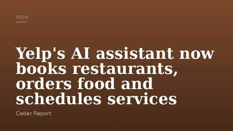 Yelp's AI assistant now books restaurants, orders food and schedules services