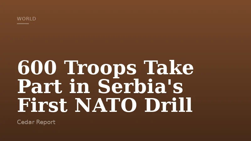 600 Troops Take Part in Serbia's First NATO Drill