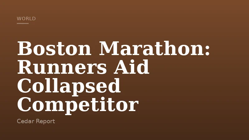 Boston Marathon: Runners Aid Collapsed Competitor