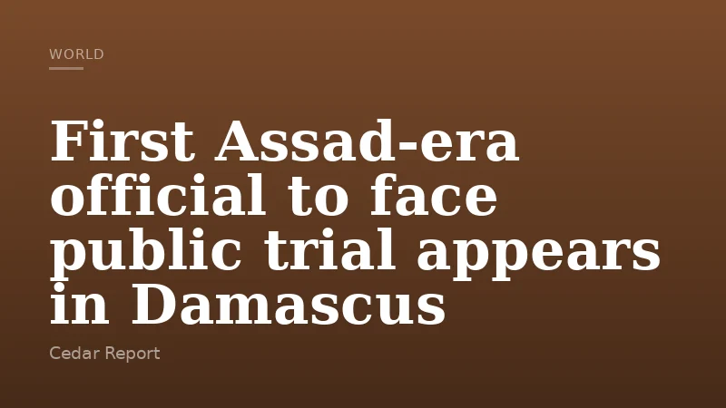 First Assad-era official to face public trial appears in Damascus