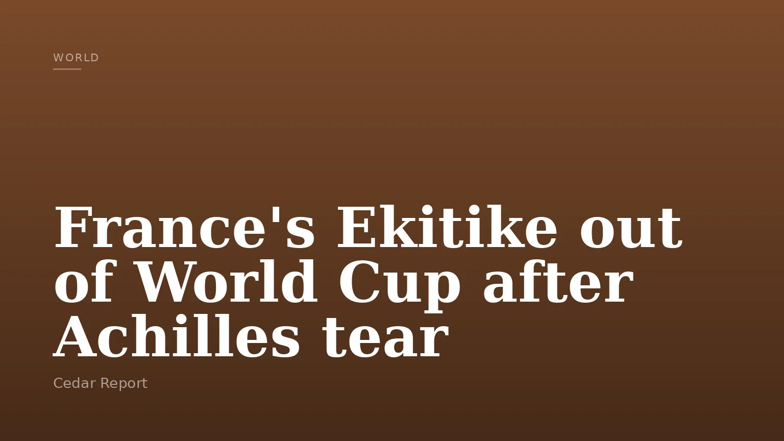 France's Ekitike out of World Cup after Achilles tear