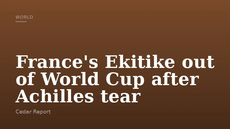 France's Ekitike out of World Cup after Achilles tear