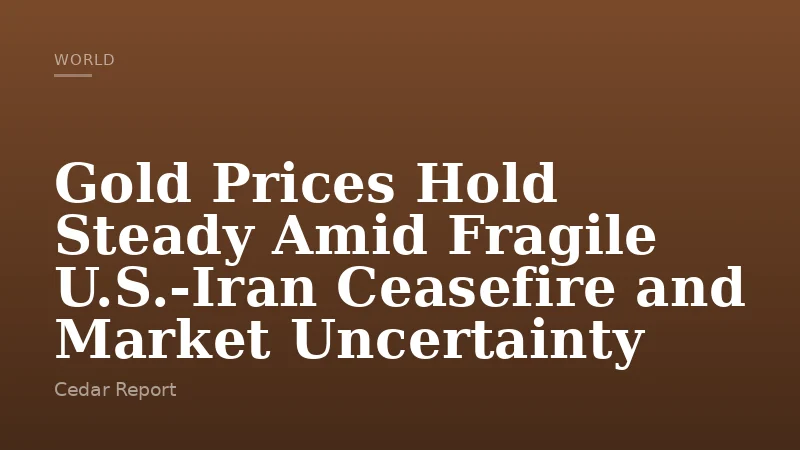 Gold Prices Hold Steady Amid Fragile U.S.-Iran Ceasefire and Market Uncertainty