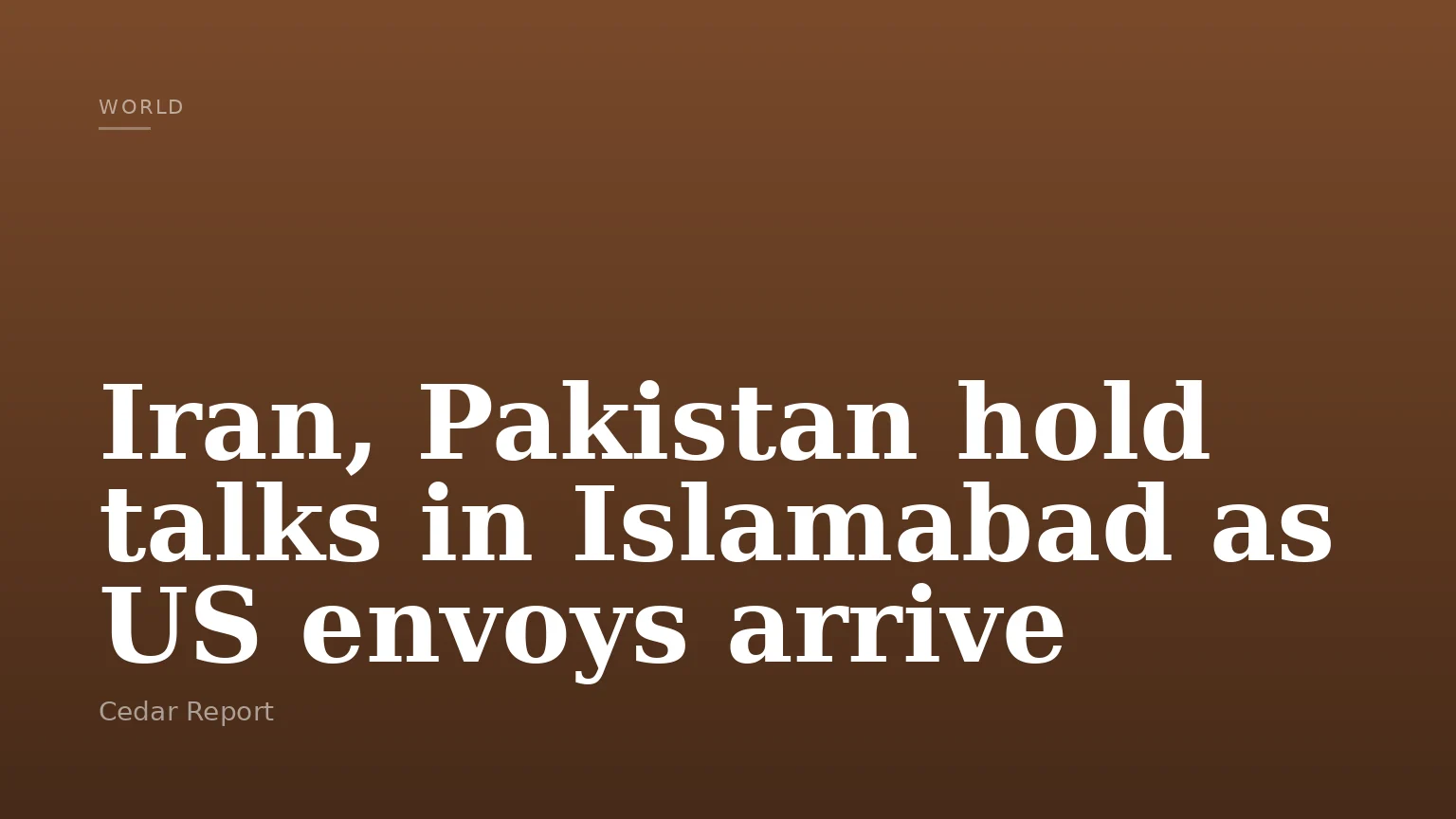 Iran, Pakistan hold talks in Islamabad as US envoys arrive