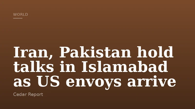 Iran, Pakistan hold talks in Islamabad as US envoys arrive