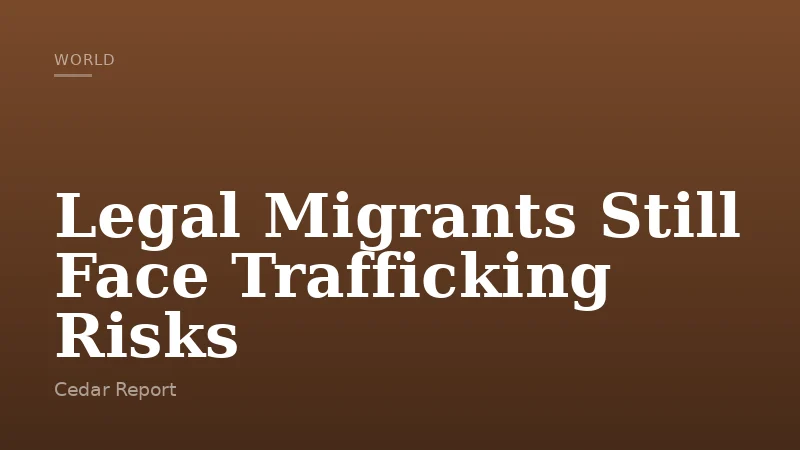 Legal Migrants Still Face Trafficking Risks