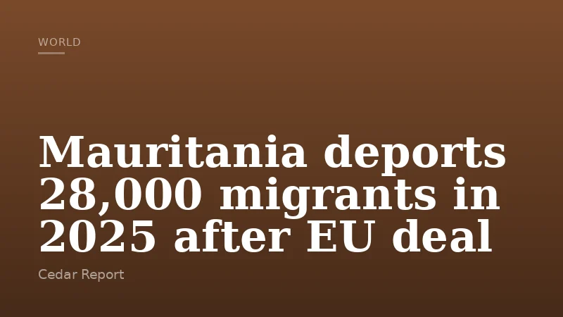 Mauritania deports 28,000 migrants in 2025 after EU deal