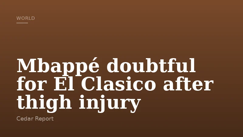 Mbappé doubtful for El Clasico after thigh injury