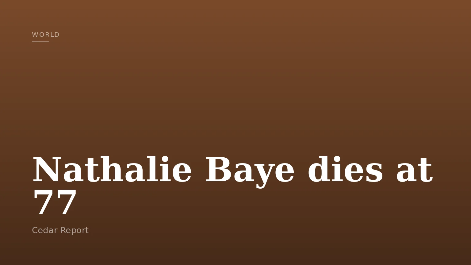 Nathalie Baye dies at 77