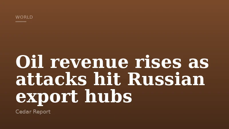 Oil revenue rises as attacks hit Russian export hubs