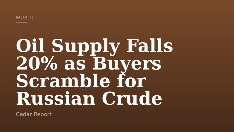 Oil Supply Falls 20% as Buyers Scramble for Russian Crude
