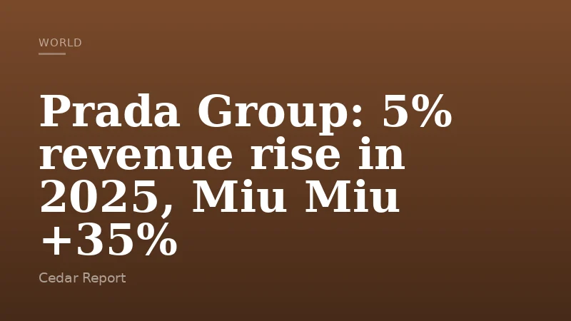 Prada Group: 5% revenue rise in 2025, Miu Miu +35%