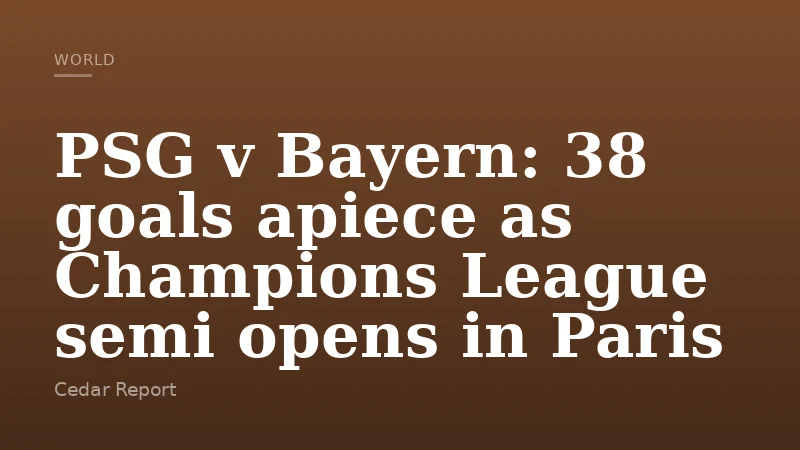 PSG v Bayern: 38 goals apiece as Champions League semi opens in Paris