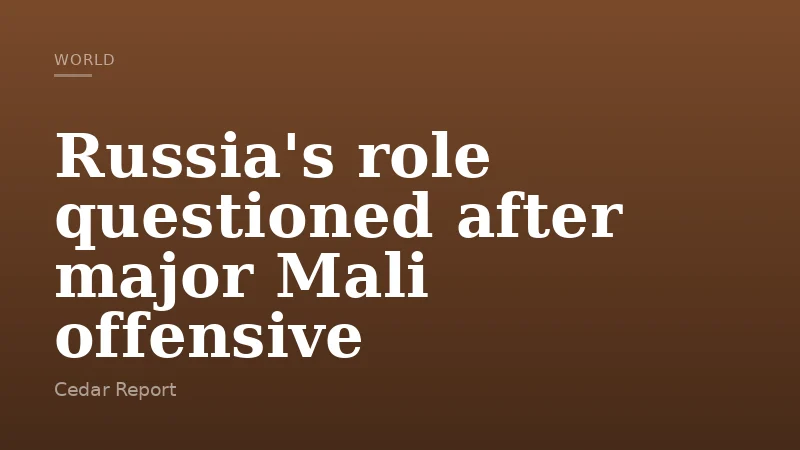 Russia's role questioned after major Mali offensive