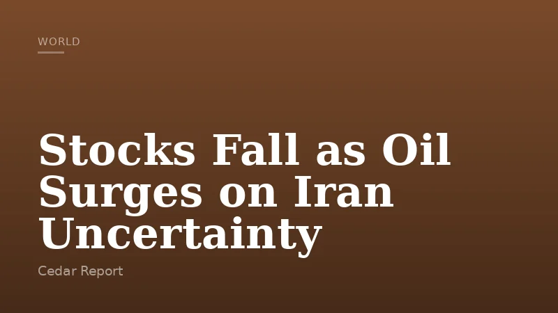 Stocks Fall as Oil Surges on Iran Uncertainty