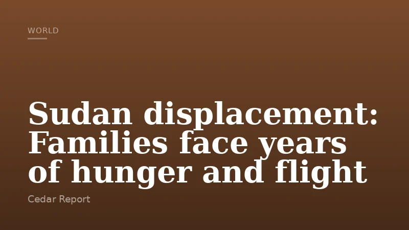 Sudan displacement: Families face years of hunger and flight