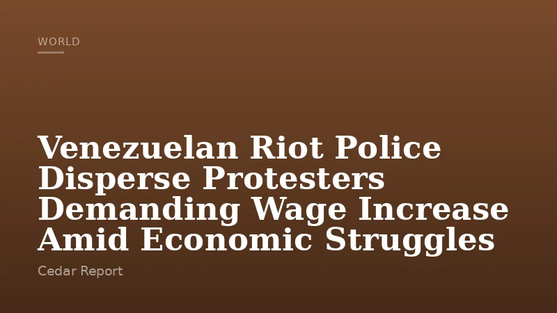 Venezuelan Riot Police Disperse Protesters Demanding Wage Increase Amid Economic Struggles